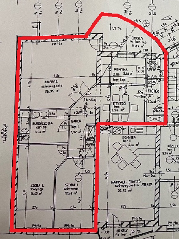 Belvárosi újszerű 3 szobás lakás